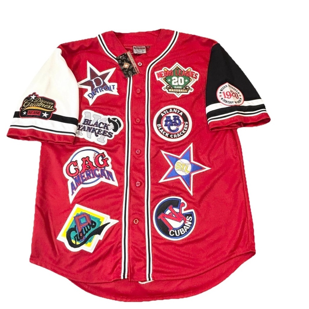 Big Boy Headgear NLBM Negro Leagues‎ Baseball Museum Multi-Patch Jersey 2xl Red